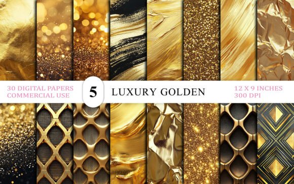 Download Luxury Golden Texture Background Bundle - Texture Collection