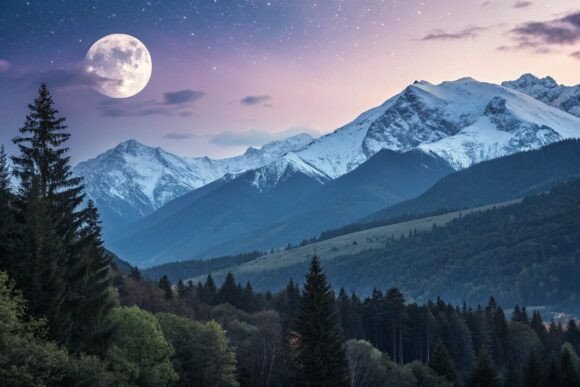 Download Creative Background with Moon - Creative background Collection