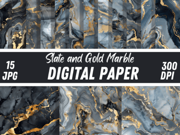 Download Slate Gold Marble Textures Backgrounds - Texture Collection
