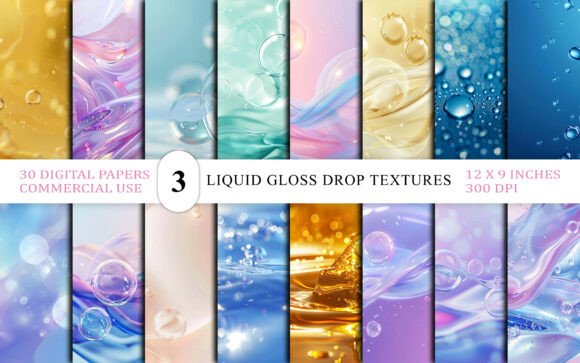 Download Liquid Glossy Droplet Abstracts Texture - Texture Collection