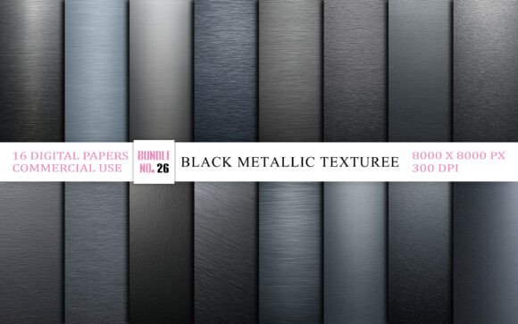 Download Black Metallic Texture Background Bundle - Texture Collection