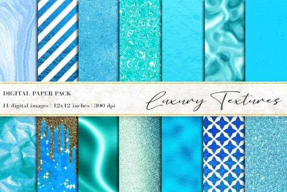Download Blue Luxury Textures Digital Papers - Texture Collection