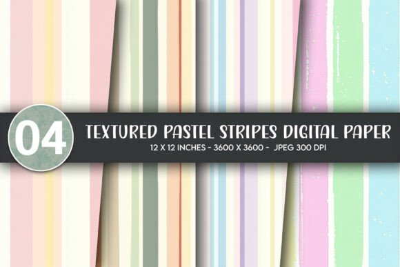 Download Textured Pastel Stripes Digital Paper - Texture Collection