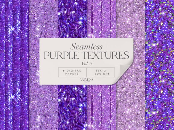 Download Purple Glitter Papers Seamless Textures - Texture Collection