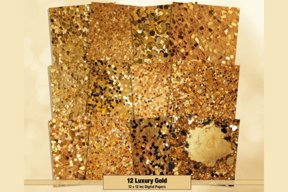Download Gold Glitter Textures Digital Papers - Texture Collection