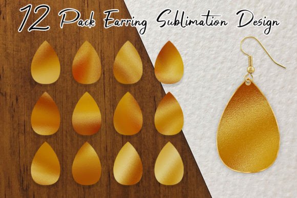 Download Golden Foil Texture Earring Teardrop - Texture Collection