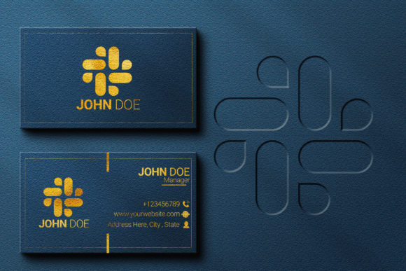 Download Golden Foil Texture Business Card Mockup - Texture Collection