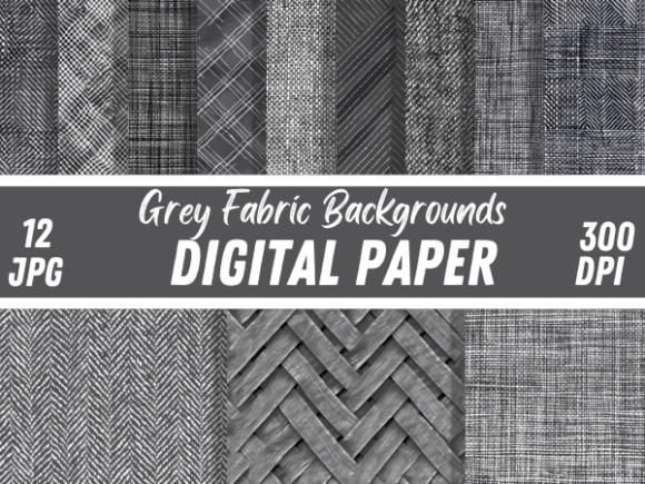 Download Grey Fabric Vintage Soft Papers Pattern - Premium Bundle