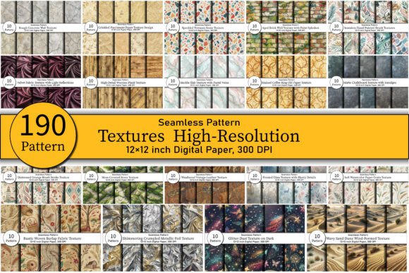Download 190 Digital Paper Textures - Texture Collection