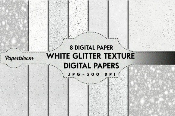 Download White Glitter Texture Digital Papers - Texture Collection