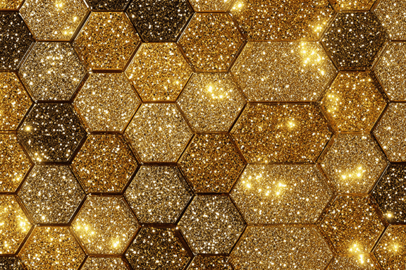 Download Gold Hexagon Glitter Texture - Texture Collection